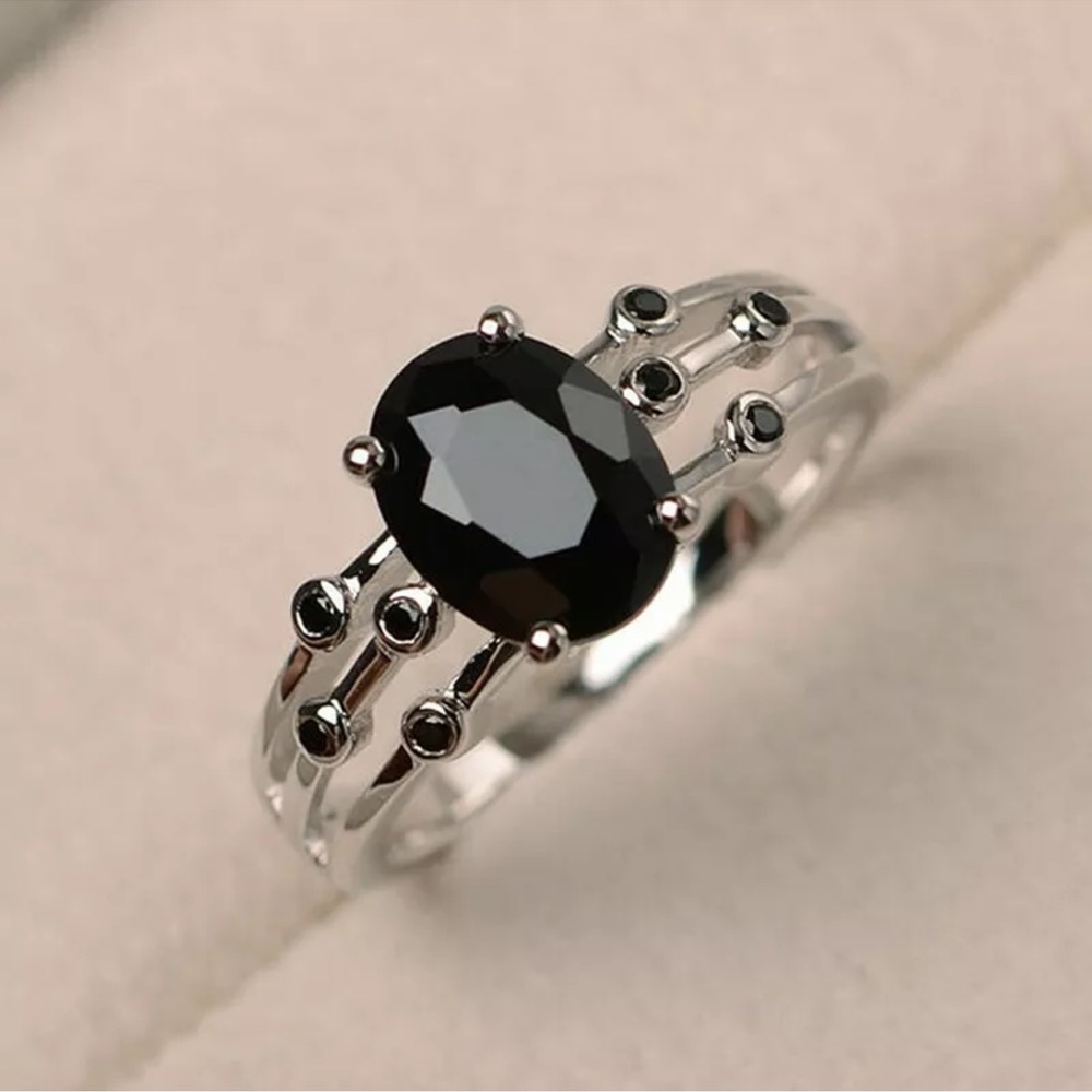 925 Silver Rings Cubic Zirconia Wedding Ring - Picture 2 of 4